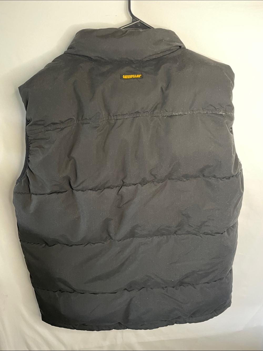 Caterpillar Black Puffer Vest with Yellow Accents - Picture 6 of 9
